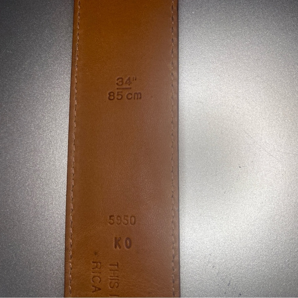 NWT Rare & Vintage Coach Belt Burnished Cowhide and Solid Brass - Size 34 Inches - Picture 7 of 10